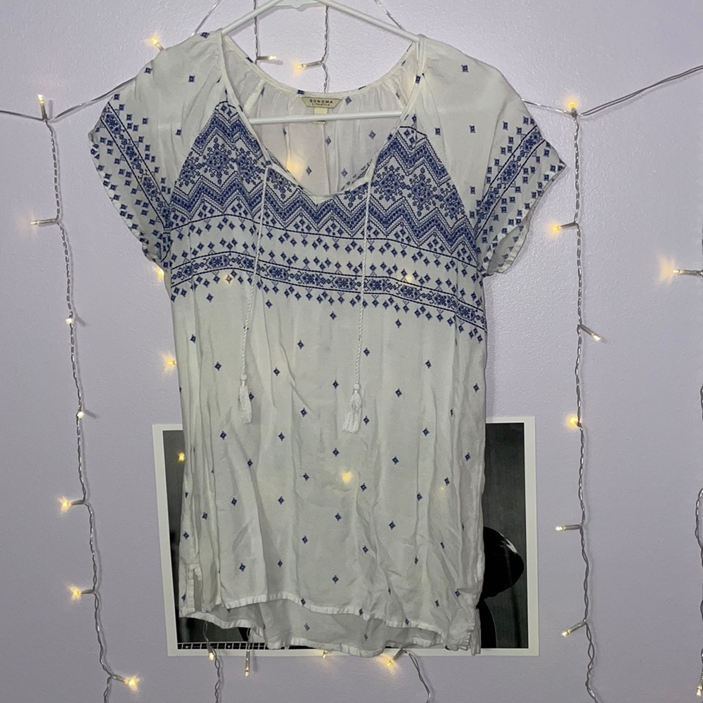 sonoma tribal print shirt